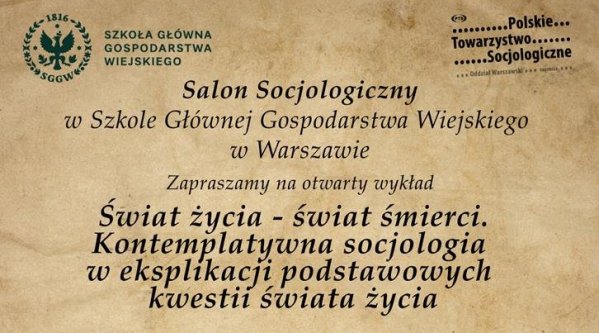 Zaproszenie na Salon Socjologiczny w SGGW